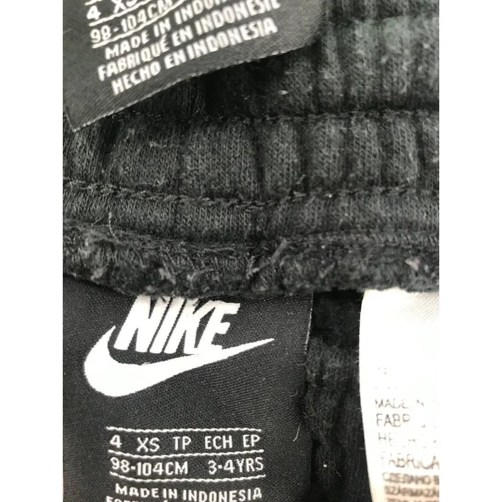 NIKE Hoodie Pants‎ Set Boys Size 4 Black Neon Just Do It Sweat Set - Picture 8 of 8